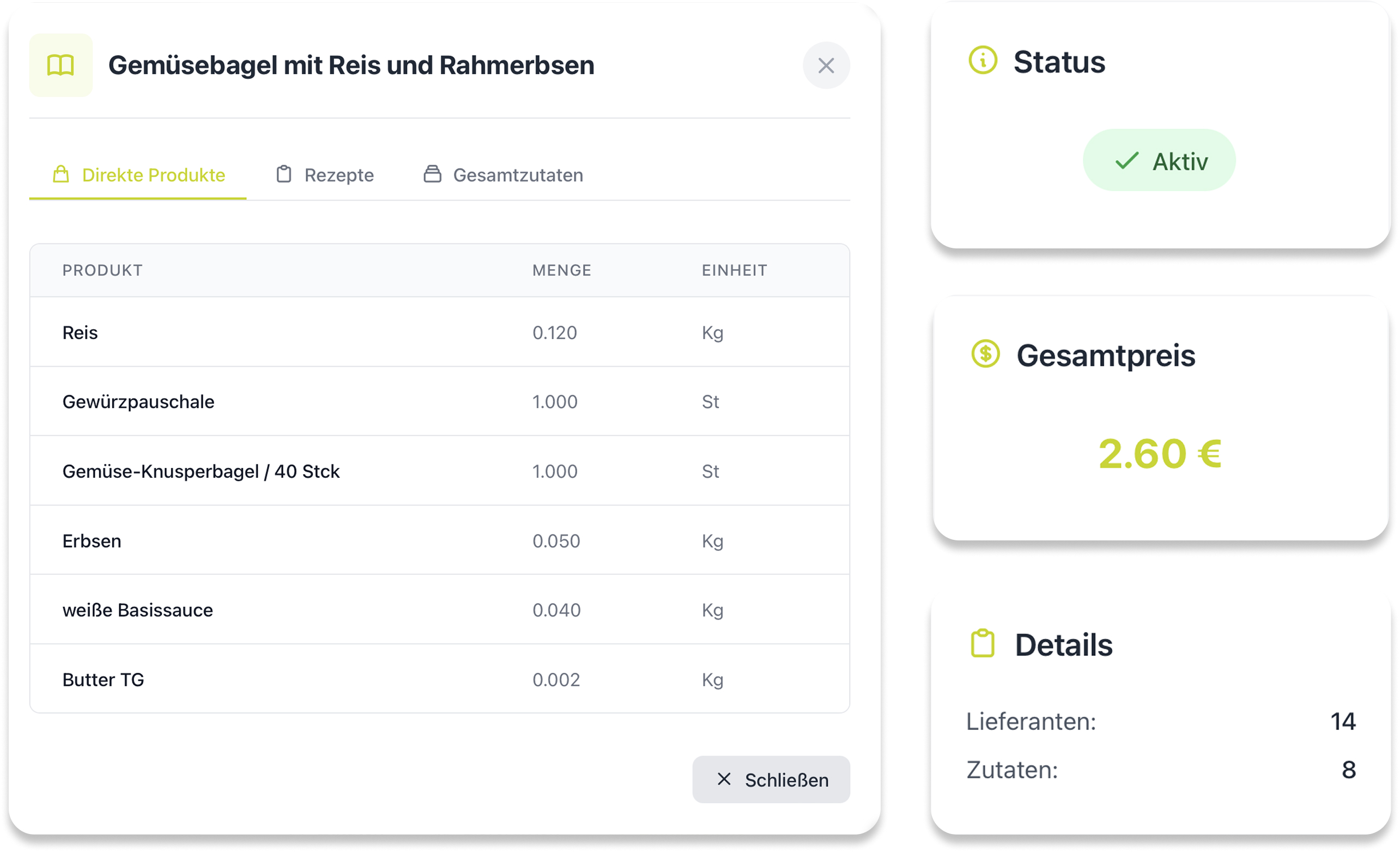 Mensawerk Menüplanung
